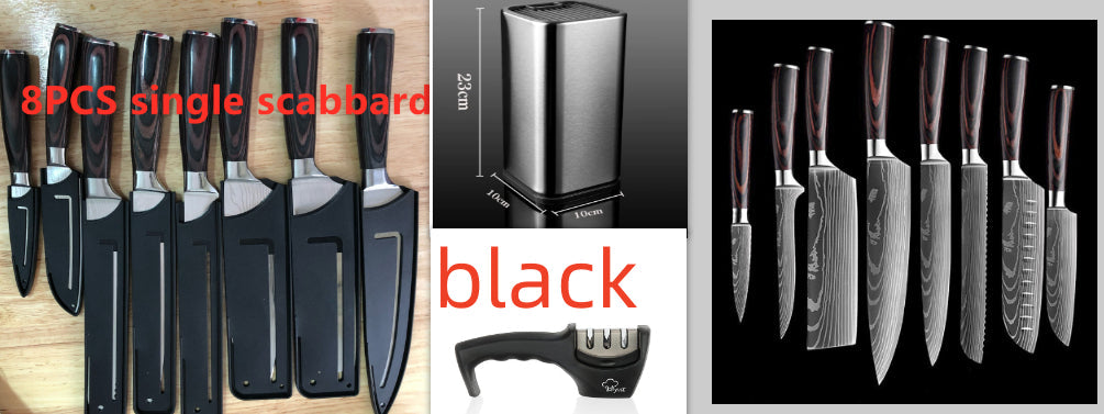 Chef Kitchen Cleaver And Slicing Knife Set
