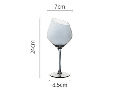 Oblique Crystal Decorative Goblet Glass Set