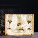 Enamel Glass Decanter Set With Crystal Glass