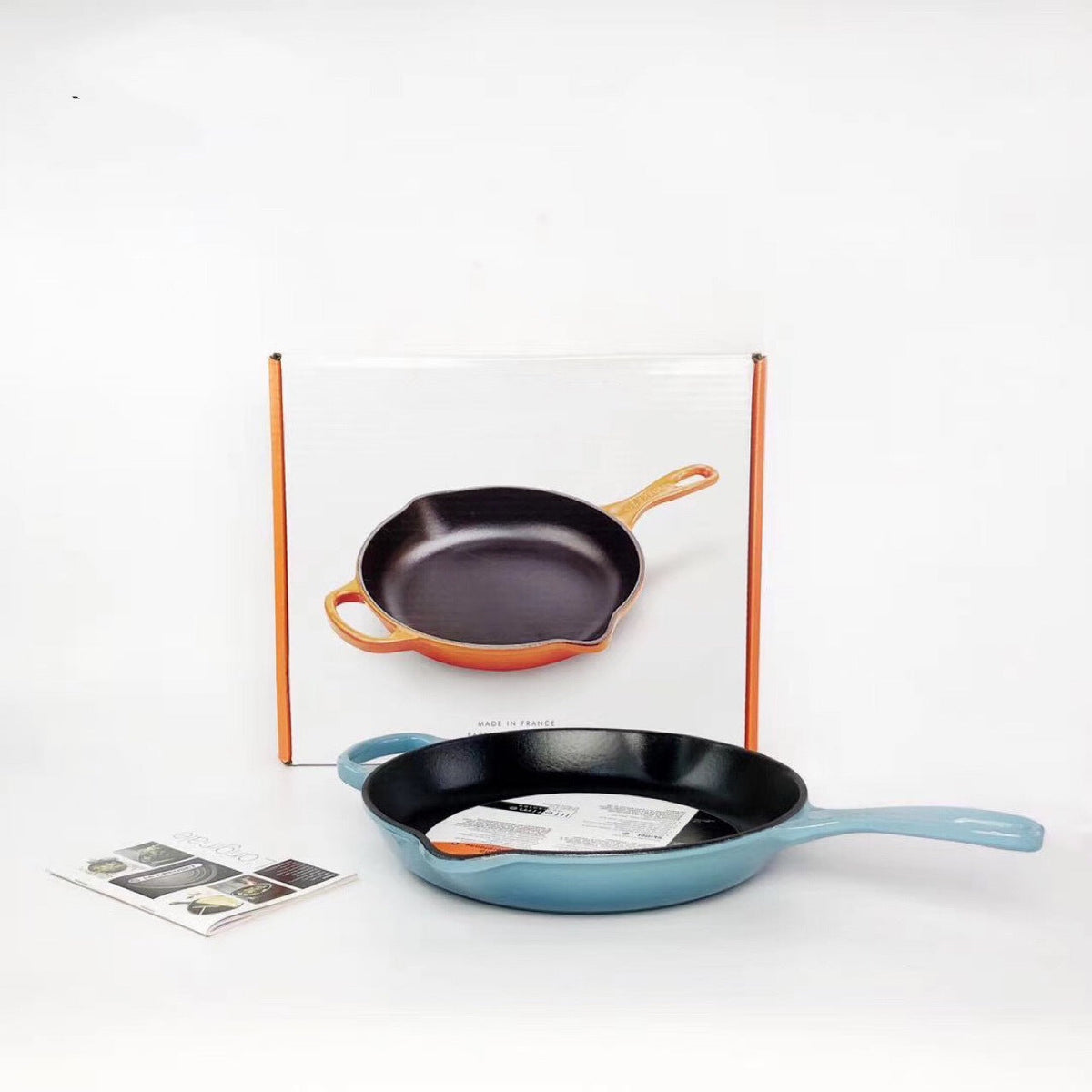 Colorful Cast Iron Enamel Frying Pan