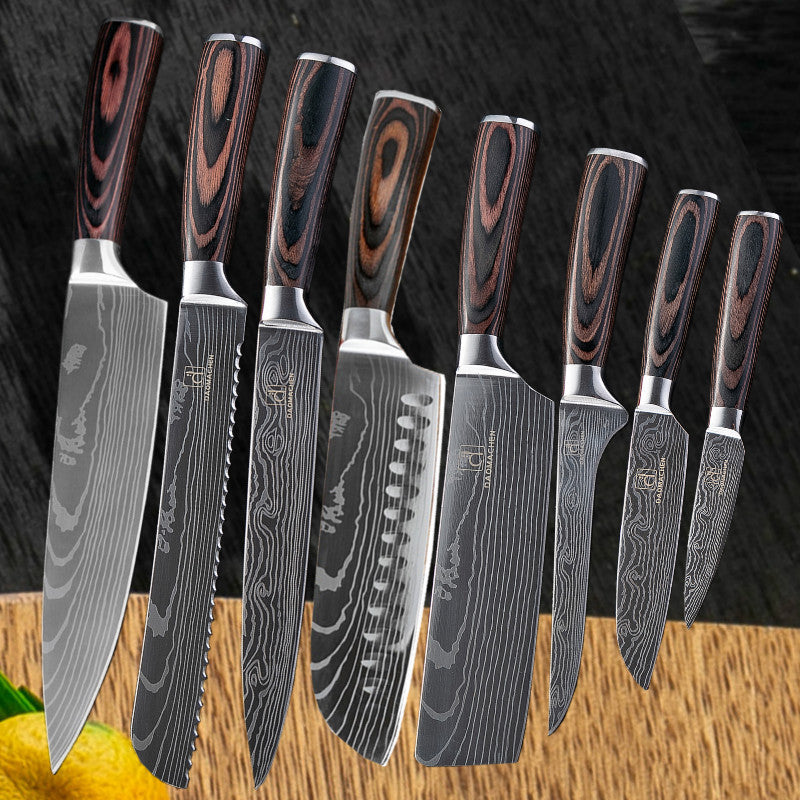 Chef Kitchen Cleaver And Slicing Knife Set