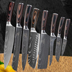 Chef Kitchen Cleaver And Slicing Knife Set