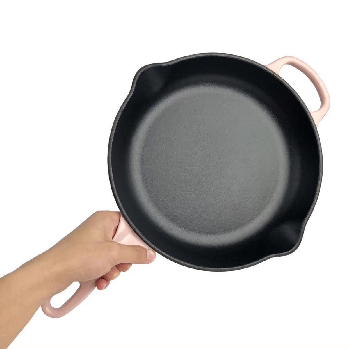 Colorful Cast Iron Enamel Frying Pan