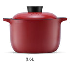 Red Ceramic Multi-Purpose Casserole Stock Pot
