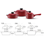 Red Ceramic Multi-Purpose Casserole Stock Pot