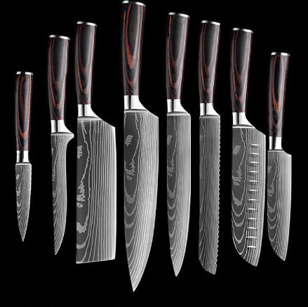 Chef Kitchen Cleaver And Slicing Knife Set
