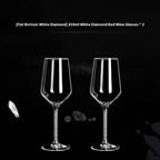 Crystal White Diamond Gold Foil Goblet Glass