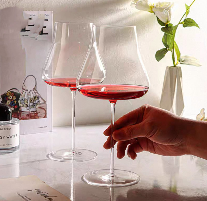 Crystal Glass Decorative Flute Goblet Set