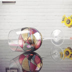 Crystal Colored Decorative Goblet Glass