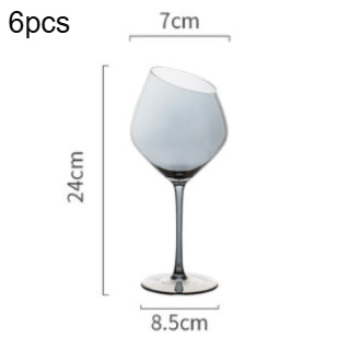 Oblique Crystal Decorative Goblet Glass Set