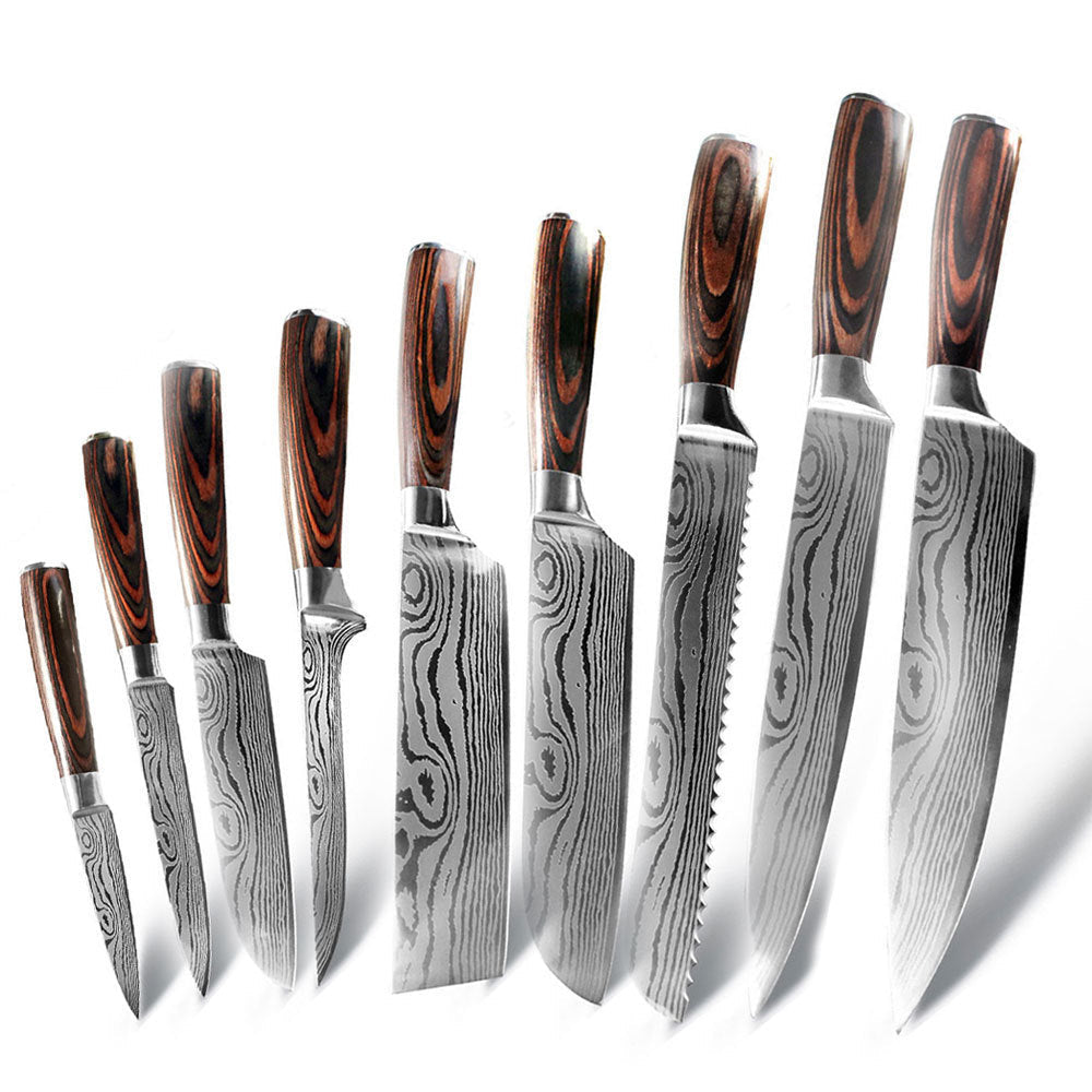Chef Kitchen Cleaver And Slicing Knife Set