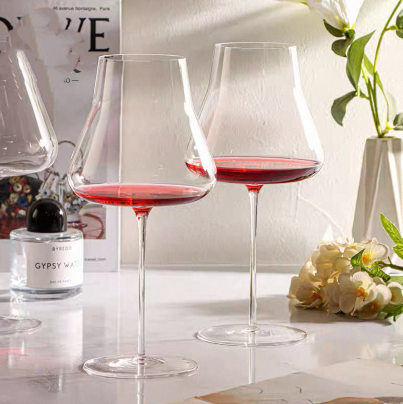 Crystal Glass Decorative Flute Goblet Set