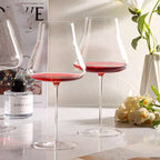 Crystal Glass Decorative Flute Goblet Set