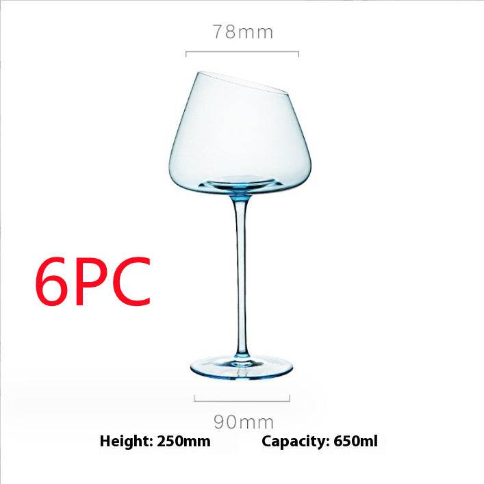 Blue Crystal Glass Goblet For Elegant Beverage Serving