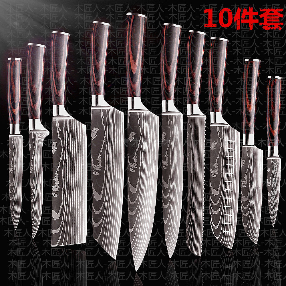 Chef Kitchen Cleaver And Slicing Knife Set