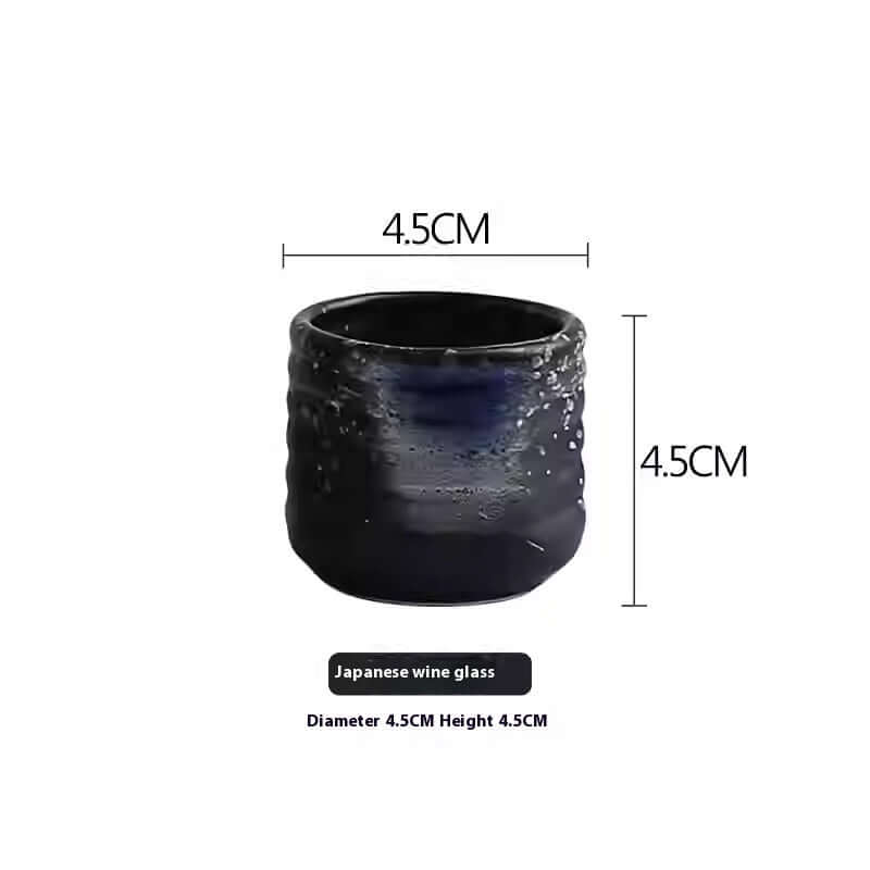 Japanese Retro Ceramic Sake Cup – Handcrafted Glazed Wine Cup for Sake, Tea & Spirits