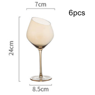 Oblique Crystal Decorative Goblet Glass Set