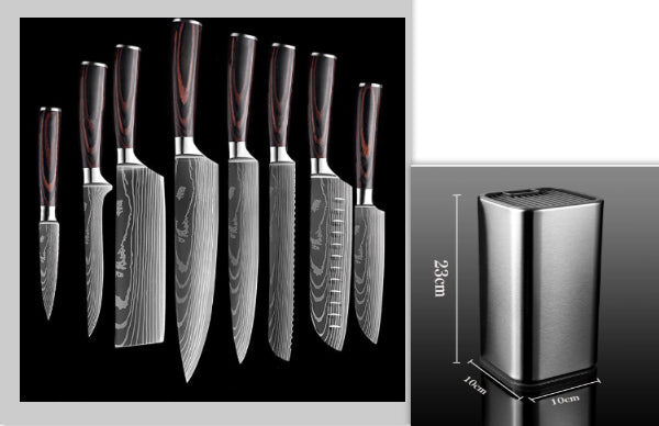 Chef Kitchen Cleaver And Slicing Knife Set