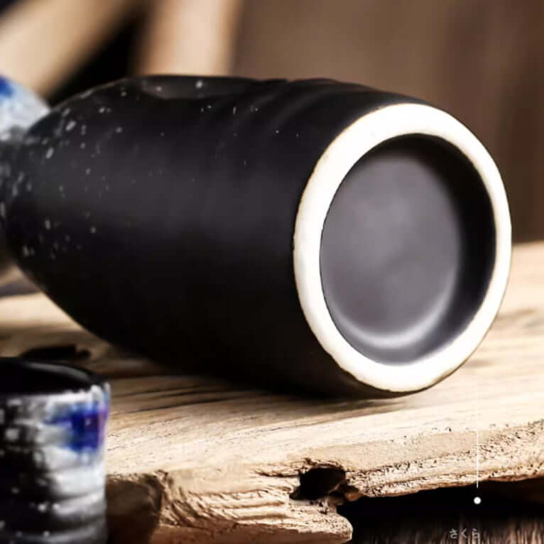 Japanese Retro Ceramic Sake Cup – Handcrafted Glazed Wine Cup for Sake, Tea & Spirits