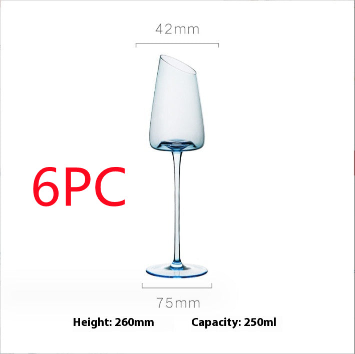 Blue Crystal Glass Goblet For Elegant Beverage Serving