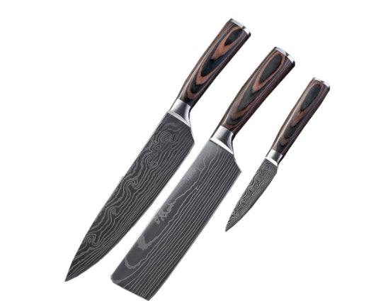 Chef Kitchen Cleaver And Slicing Knife Set