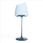 Blue Crystal Glass Goblet For Elegant Beverage Serving