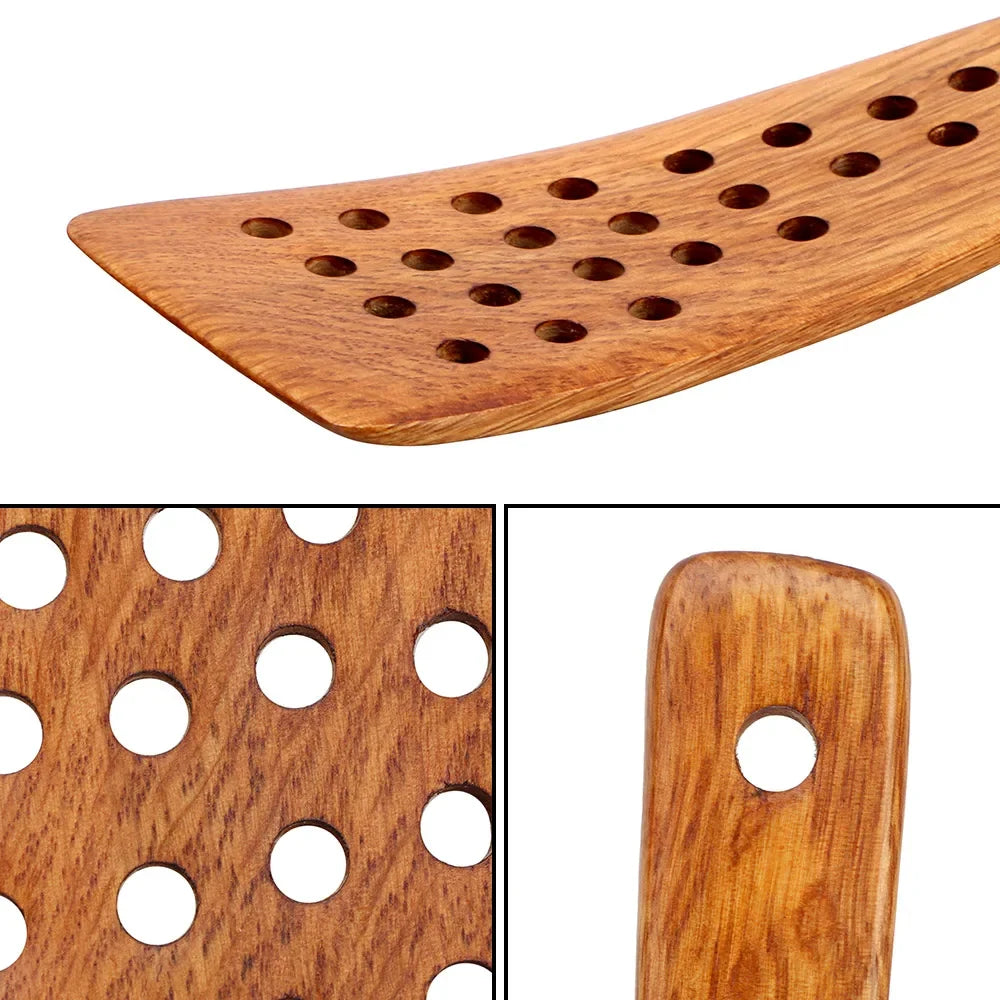 Wooden Filter Shovel Spatula – Non-Stick Frying & Steak Cooking Tool with Drain Holes