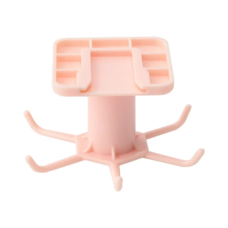 360° Rotatable Kitchen & Bathroom Hook Organizer – Nail-Free Wall and Cabinet Hanger