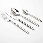 Premium 24-Piece Stainless Steel Flatware Set – Knives, Forks & Spoons | Eco-Friendly & Dishwasher Safe