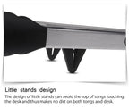 LMETJMA Stainless Steel Cooking Tongs – Heat Resistant BBQ Tongs with Silicone Tips & Stand