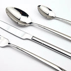 Premium 24-Piece Stainless Steel Flatware Set – Knives, Forks & Spoons | Eco-Friendly & Dishwasher Safe