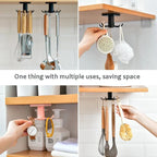 360° Rotatable Kitchen & Bathroom Hook Organizer – Nail-Free Wall and Cabinet Hanger