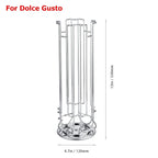 LMETJMA 360° Rotating Dolce Gusto Coffee Capsule Holder – Stainless Steel Storage Stand (JT222)