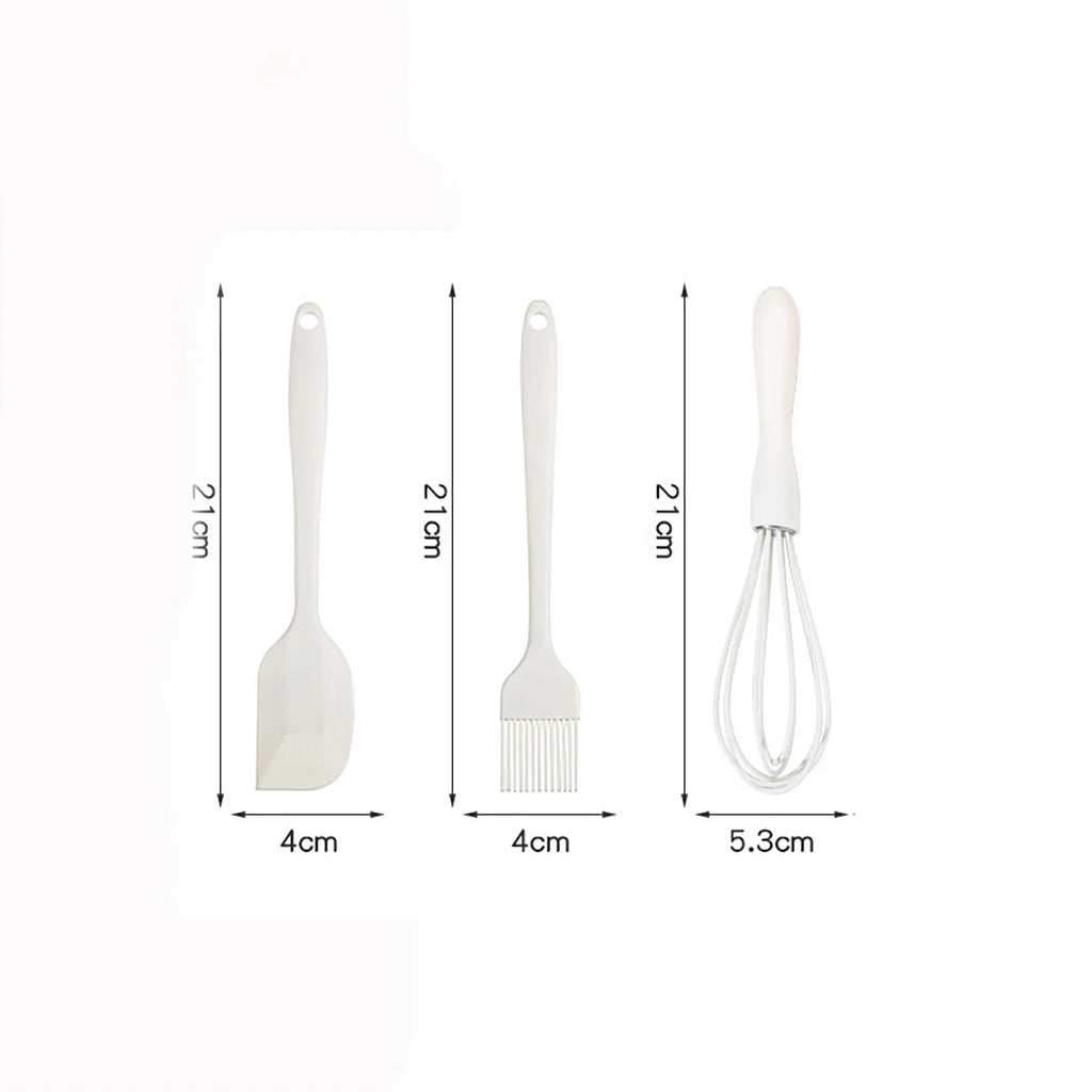 Silicone Baking Set – Spatula, Scraper, Whisk & Oil Brush
