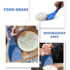 Flexible Pizza Dough Scraper – Dough Cutter & Spatula with Hanging Bracket