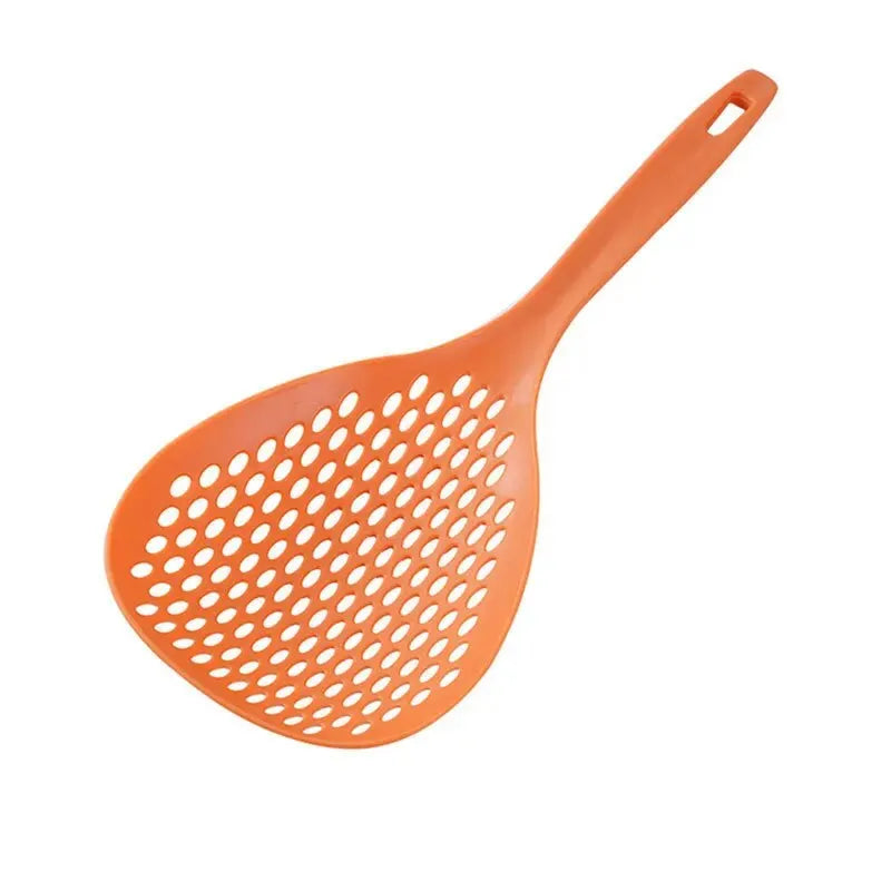 Large Capacity White Colander Spoon – Heat-Resistant Dumpling & Noodle Strainer