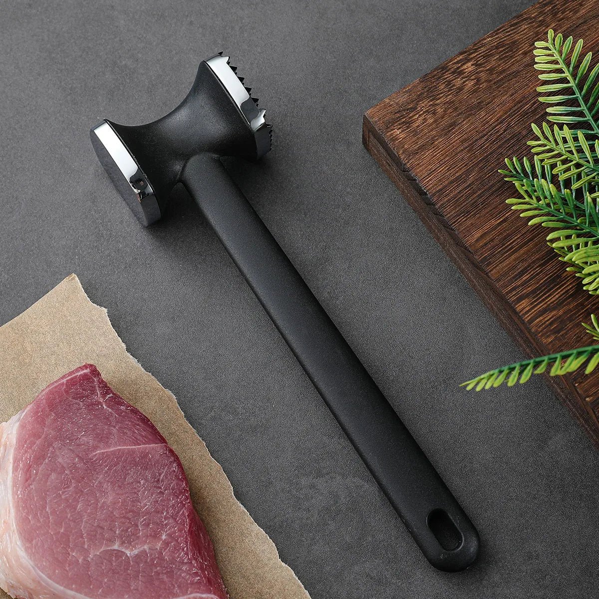Double-Sided Zinc Alloy Meat Hammer – Multifunctional Meat Tenderizer & Kitchen Tool