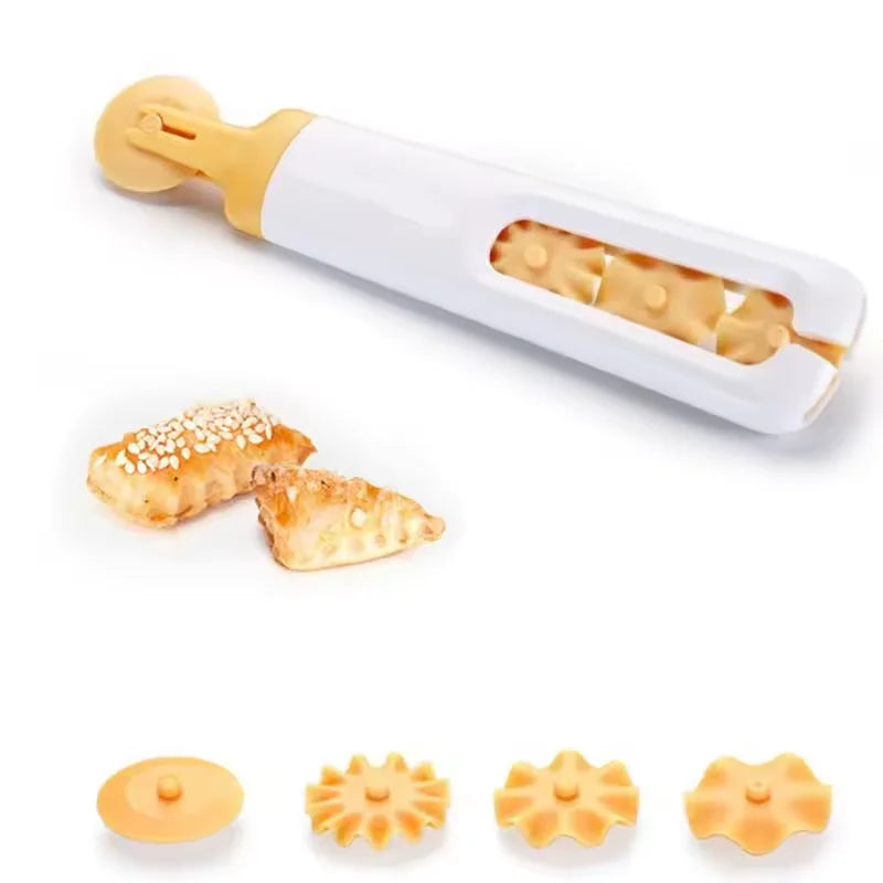1Pc Handheld Biscuit Roller Cutter – Cookie & Dough Circle Wheel for Pizza, Pastry, and Pie Crust