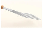 Stainless Steel Fish Frying Shovel with Wooden Handle – Fan-Shaped Turner for High-Temperature Cooking