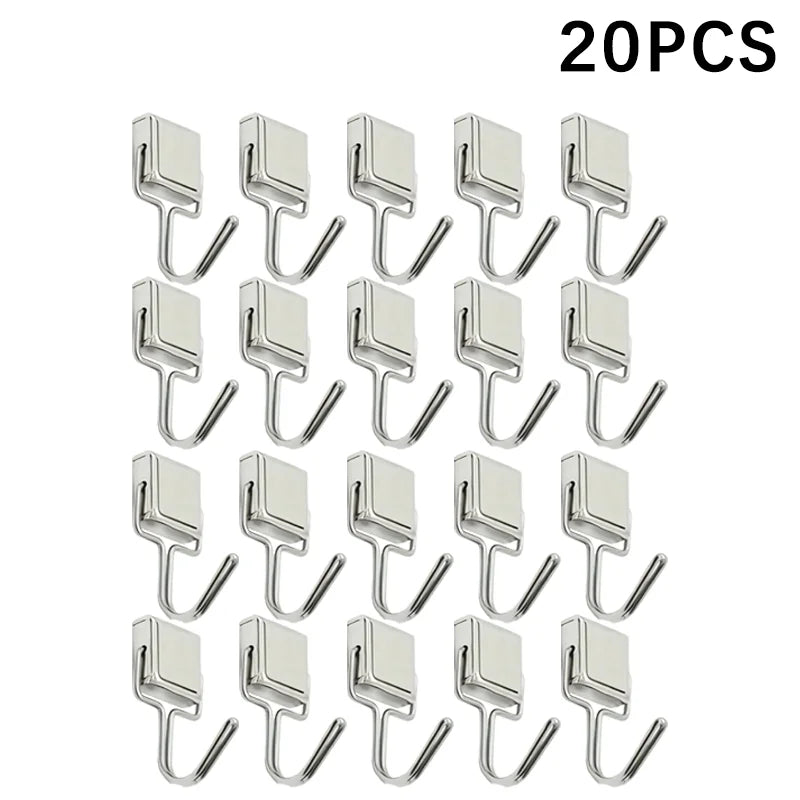 50PCS Strong Magnetic Hooks – Multi-Purpose Storage Hooks for Home, Kitchen & Bathroom