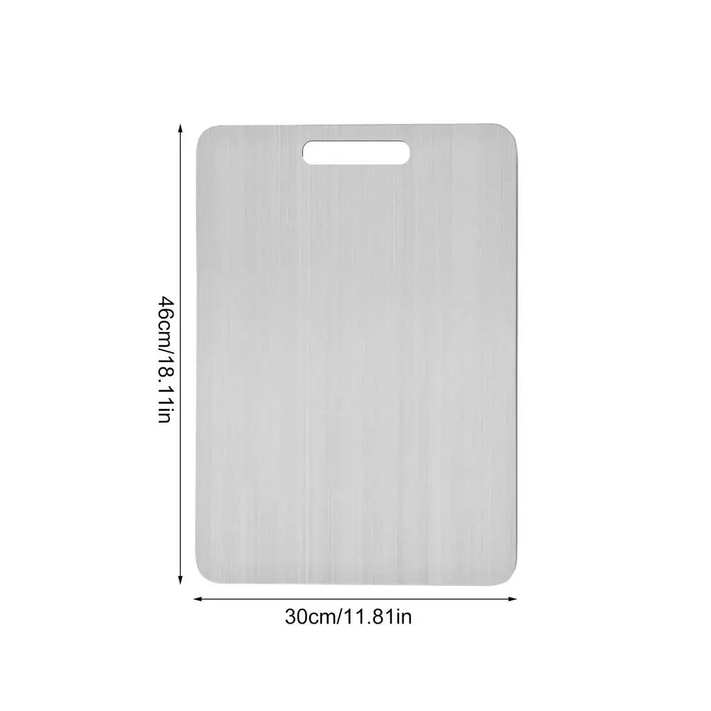 Titanium Stainless Steel Cutting Board – Double-Sided Food Grade Chopping Board