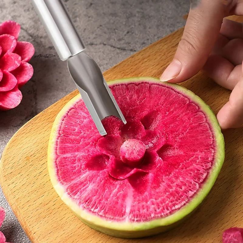 1/3PCS Stainless Steel Carving Knife Set – Fruit & Vegetable Decorative Tools