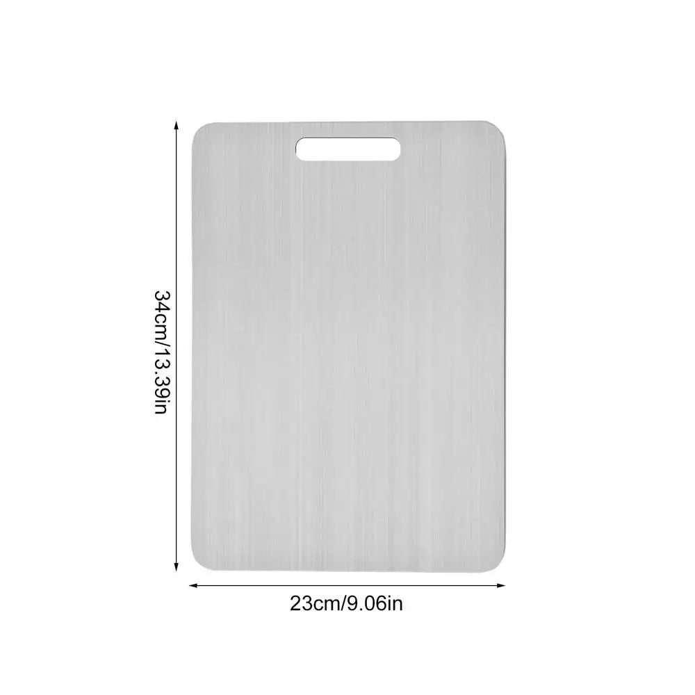 Titanium Stainless Steel Cutting Board – Double-Sided Food Grade Chopping Board