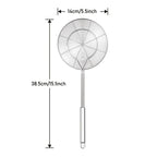 Stainless Steel Double Round Spoon – Reinforced Spider Strainer for Frying & Cooking