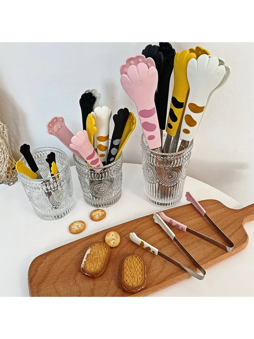 Japanese Cat Paw Food Tongs – Cute Stainless Steel Kitchen & BBQ Clip