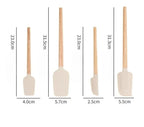 Non-Stick Silicone Baking Spatula with Wooden Handle – Heat-Resistant Icing & Jam Spreader