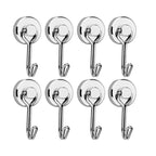 Neodymium Magnetic Hooks 5KG – 360° Rotating No-Drill Heavy-Duty Kitchen Organizers (4PCS)