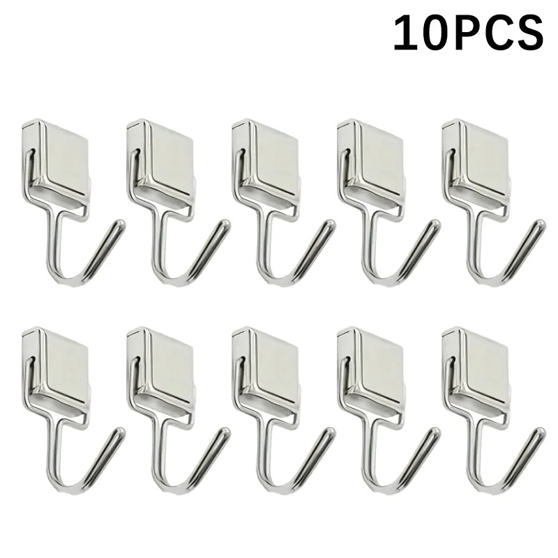 50PCS Strong Magnetic Hooks – Multi-Purpose Storage Hooks for Home, Kitchen & Bathroom