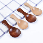 4Pcs Mini Wooden Spoon Set – Small Spice, Sugar & Coffee Scoops for Kitchen