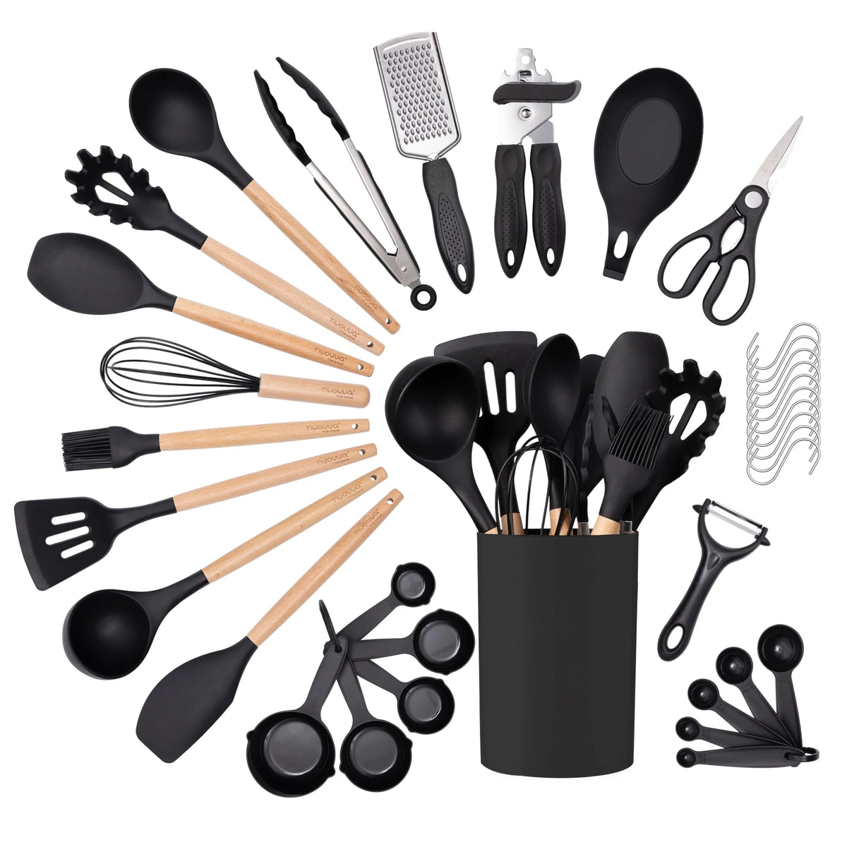 35-Piece Silicone Kitchen Utensil Set – Non-Stick Cooking Tools Kit